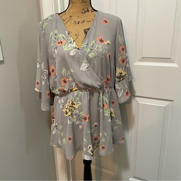 Torrid Peplum Floral Blouse - Picture 2 of 8